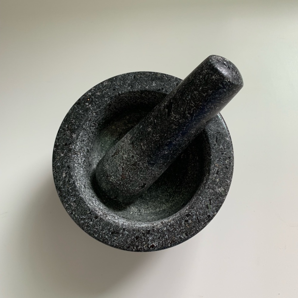 Granite mortar and pestle
